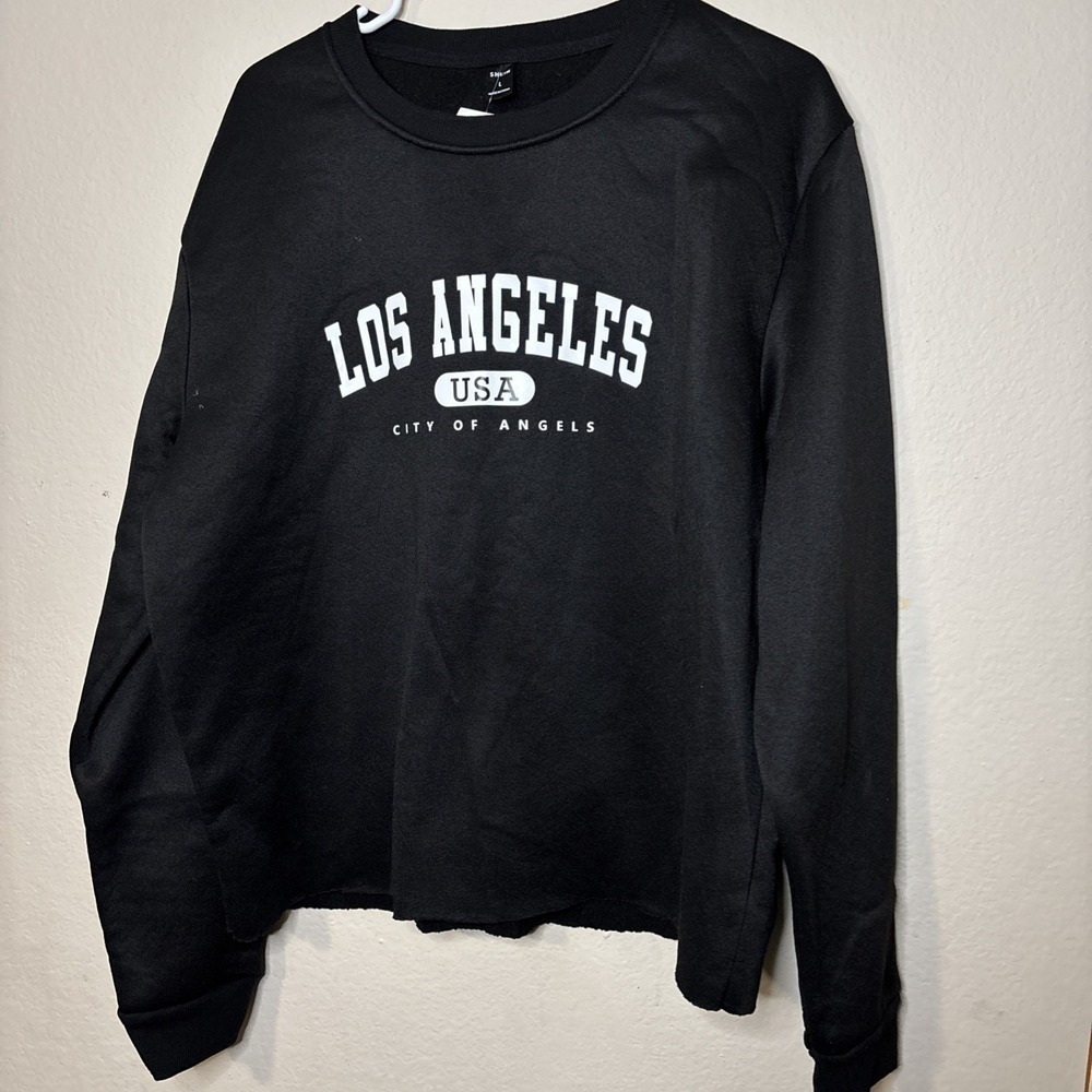 Shein Black  Sweatshirt Top Los Angeles California Size Large